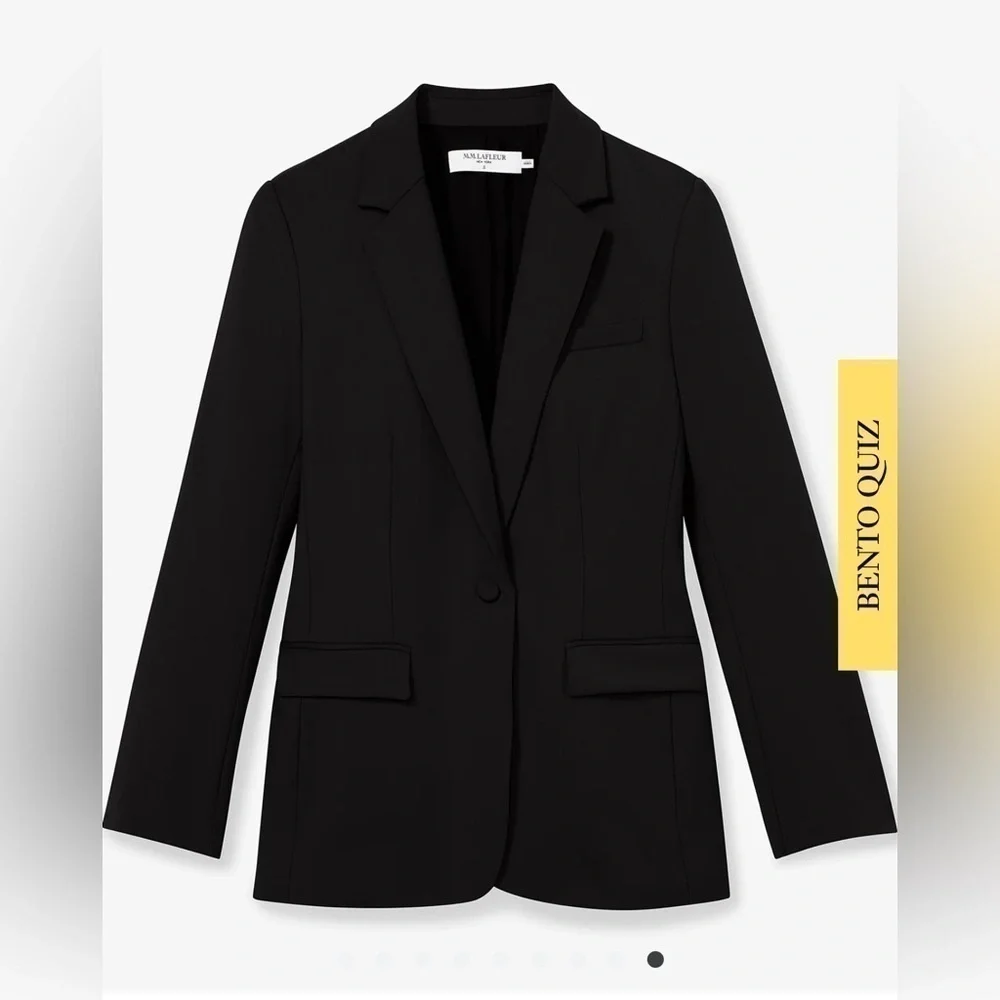 MM LaFleur Carson 2.0 Black Blazer Size 0 Career Work Office Minimalist - Picture 13 of 14